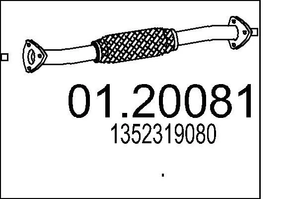 MTS 0120081 Труба выхлопного газа
