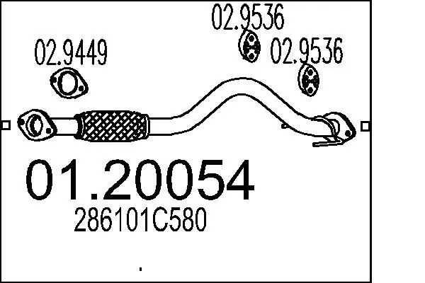01.20054 Труба выхлопного газа