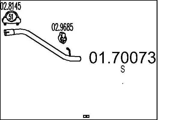 01.70073 Труба выхлопного газа