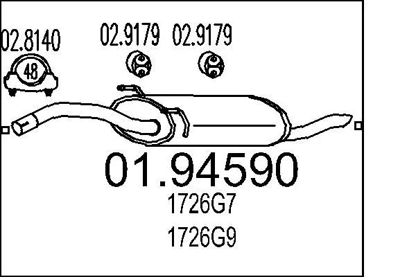 MTS 0194590 Глушитель выхлопных газов