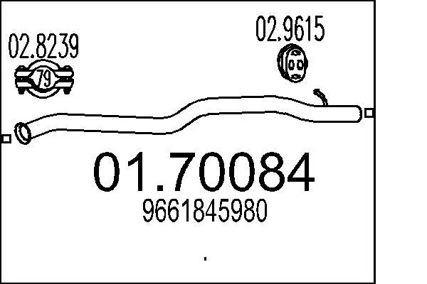 MTS 0170084 Труба выхлопного газа