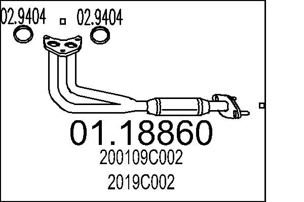 MTS 0118860 Труба выхлопного газа