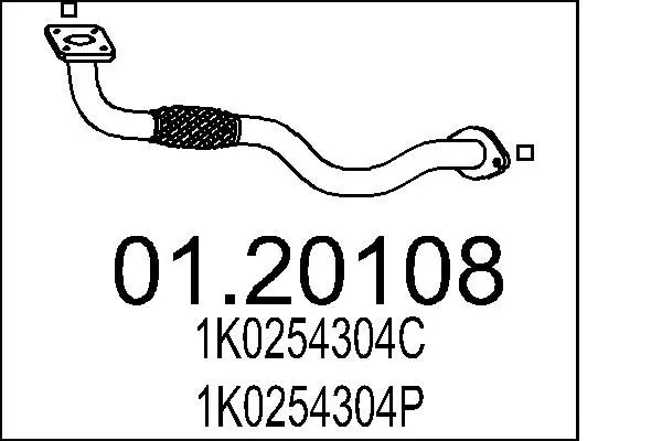 01.20108 Труба выхлопного газа