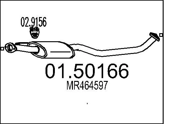MTS 0150166 Средний глушитель выхлопных