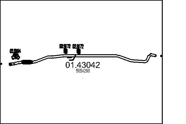 MTS 0143042 Труба выхлопного газа