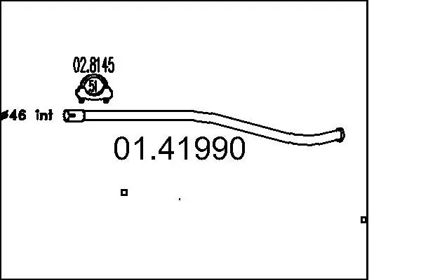 MTS 0141990 Труба выхлопного газа