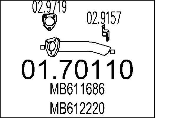 MTS 0170110 Труба выхлопного газа