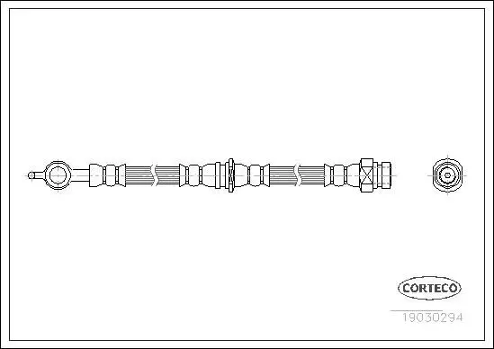 CORTECO 19030294 Шланг тормозной VOLVO: S40 I