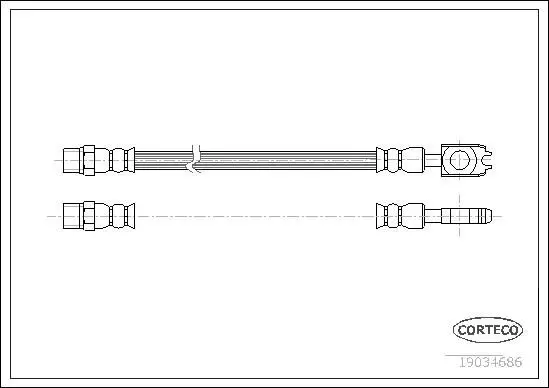 19034686 Шланг тормозной AUDI: A8 2.5