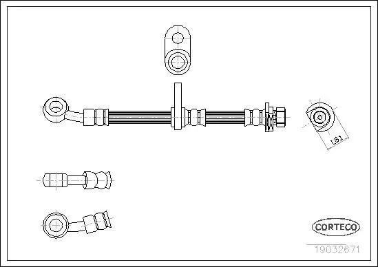 19032671 Шланг тормозной HONDA: CR V I