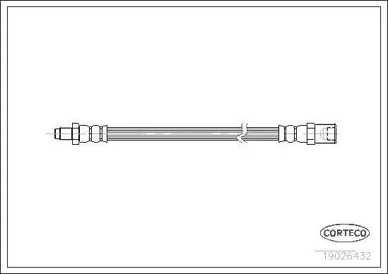 19026432 Шланг тормозной IVECO: DAILY