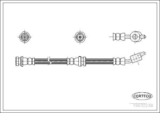 CORTECO 19032238 Шланг тормозной NISSAN: ALMERA