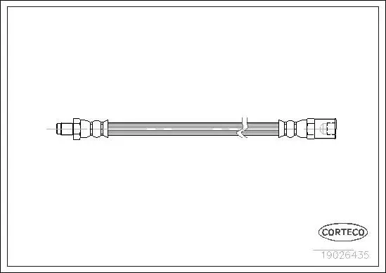 19026435 Шланг тормозной IVECO: DAILY