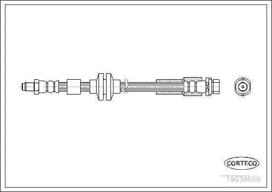CORTECO 19034669 Шланг тормозной FORD: C-MAX