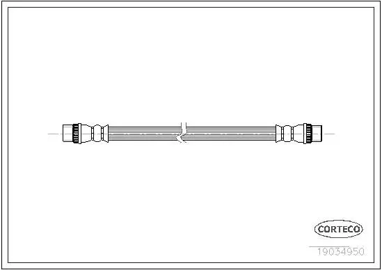 CORTECO 19034950 Шланг тормозной PEUGEOT: 207