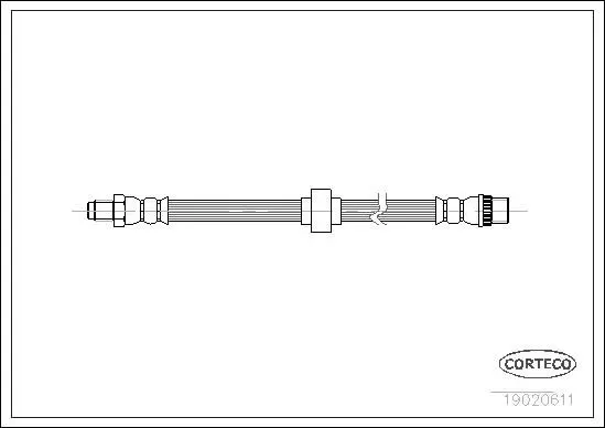 CORTECO 19020611 Шланг тормозной RENAULT: