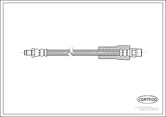 19031069 Шланг тормозной AUDI A8 94 02
