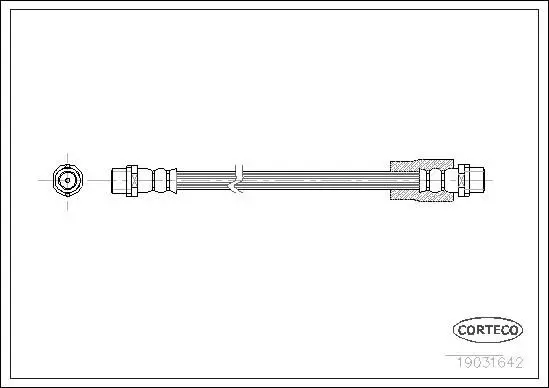 CORTECO 19031642 Шланг тормозной AUDI: A4