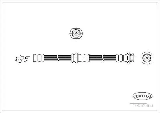 CORTECO 19032303 Шланг тормозной SUZUKI: BALENO