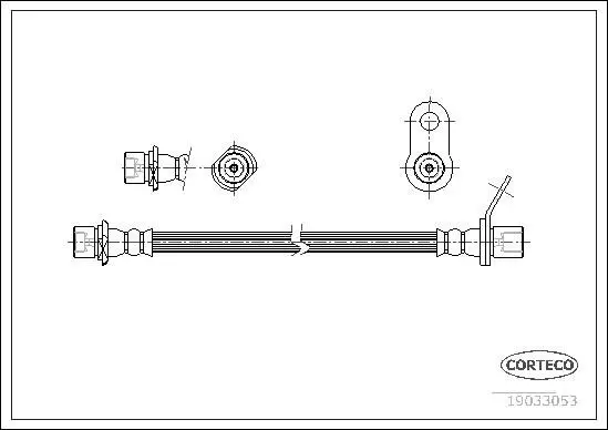 CORTECO 19033053 Тормозной шланг Avensis 97-