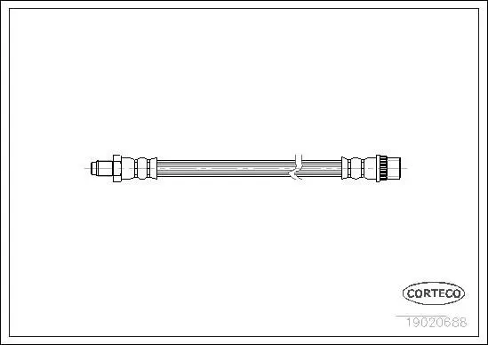 19020688 Шланг тормозной PEUGEOT: 405 I