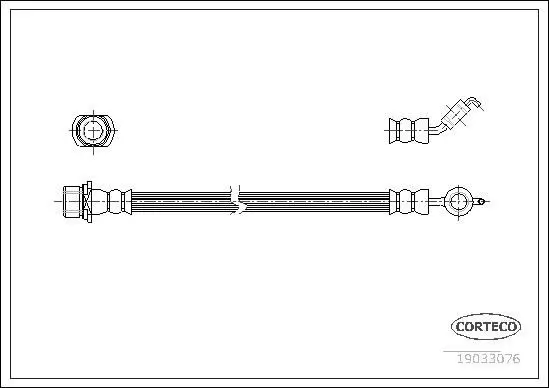 Corteco 19033076 Шланг тормозной TOYOTA: