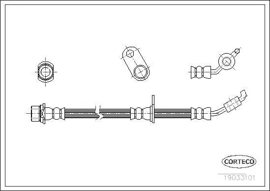 CORTECO 19033101 Шланг тормозной TOYOTA: RAV 4