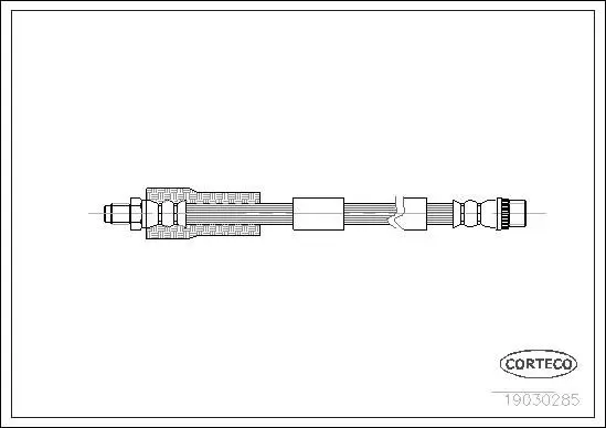 CORTECO 19030285 Шланг тормозной CITROEN: C4