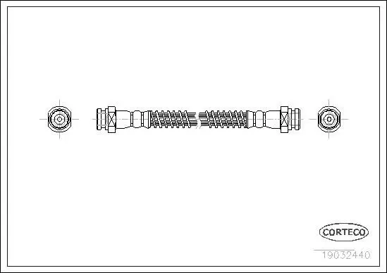 CORTECO 19032440 Тормозной шланг задний (229mm)