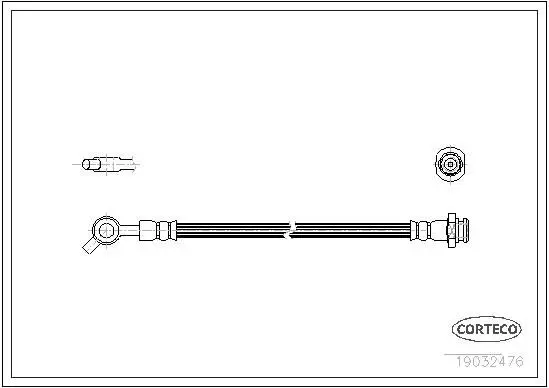 CORTECO 19032476 Шланг тормозной Fr (270мм) NI
