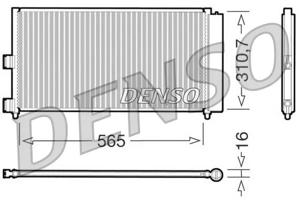Denso DCN09070 Радиатор кондиционера FIAT: