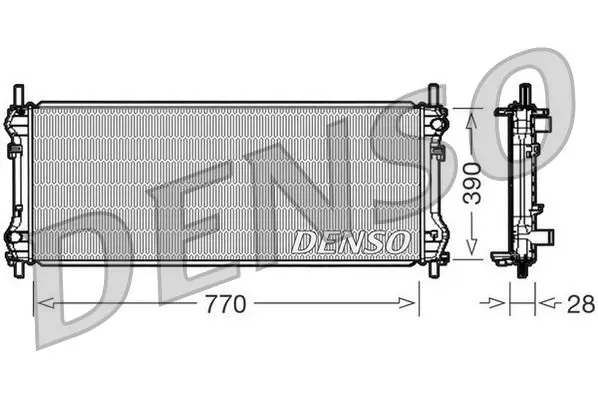 Denso DRM40028 Радиатор HONDA CIVIC VIII