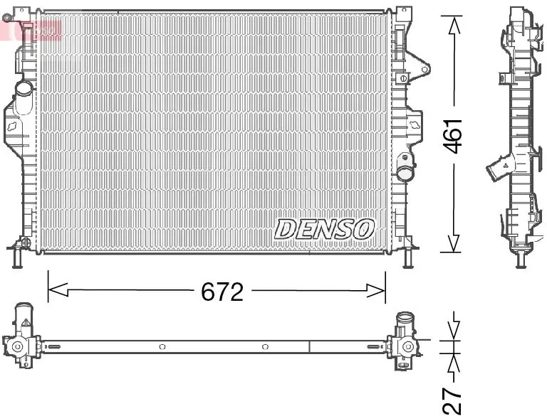 DRM10048 Радиатор охлаждения двс