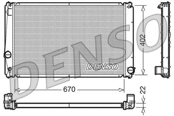 DRM50053 Радиатор охлаждения двигателя