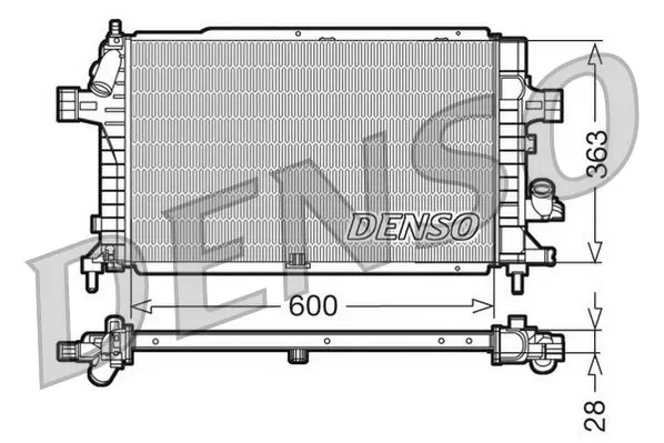 Denso DRM36008 Радиатор SUBARU LEGACY/OUTBACK
