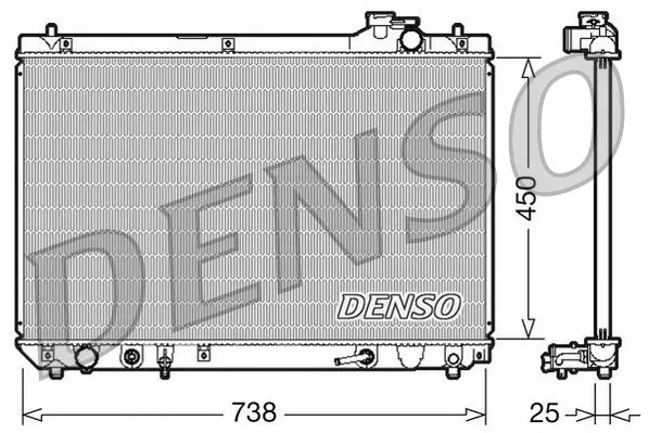 Denso DRM32015 Радиатор охлаждения двигателя