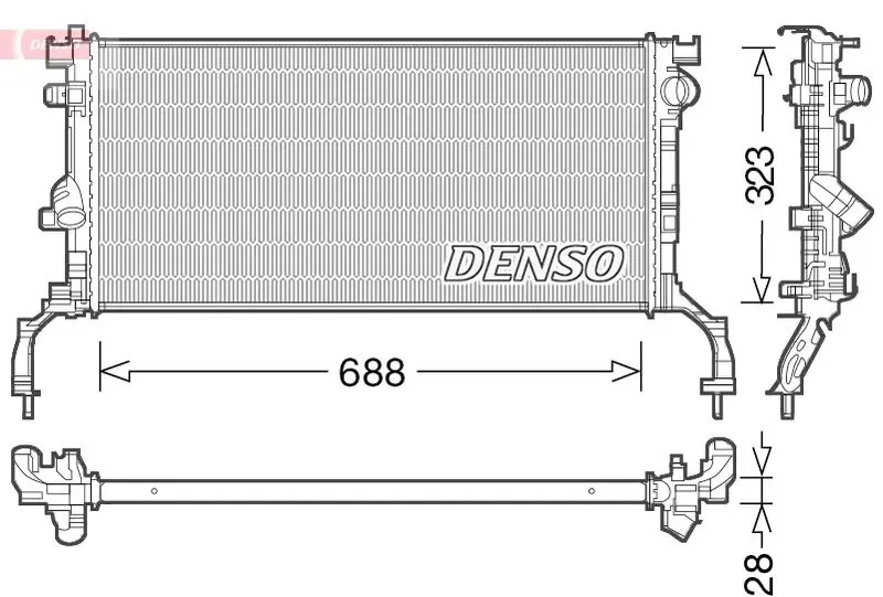 Denso DRM51003 Радиатор [425758]