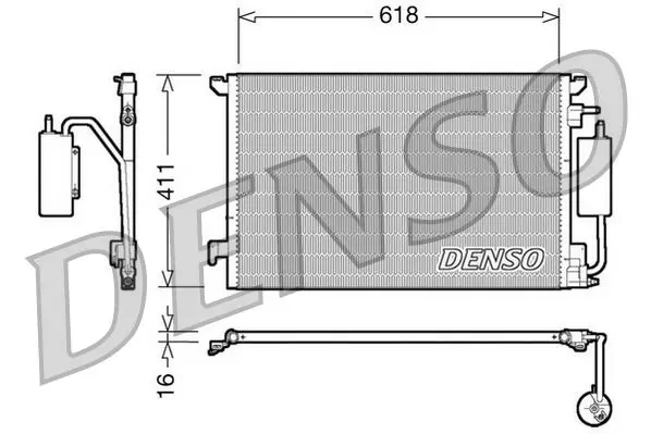 Denso DCN27004 Радиатор кондиционера Polo /