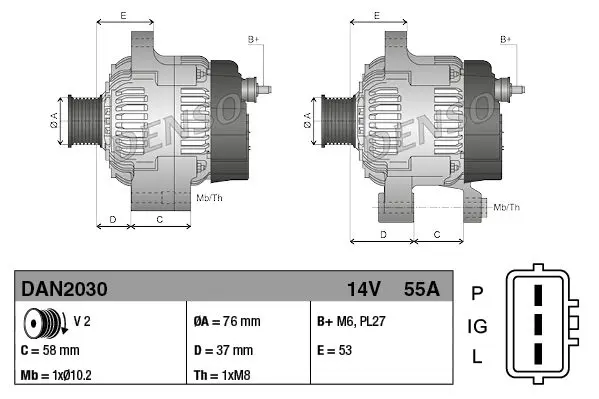 DENSO DAN3024 Генератор