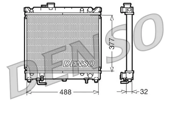 Denso DRM21005 Радиатор охлаждения двигателя
