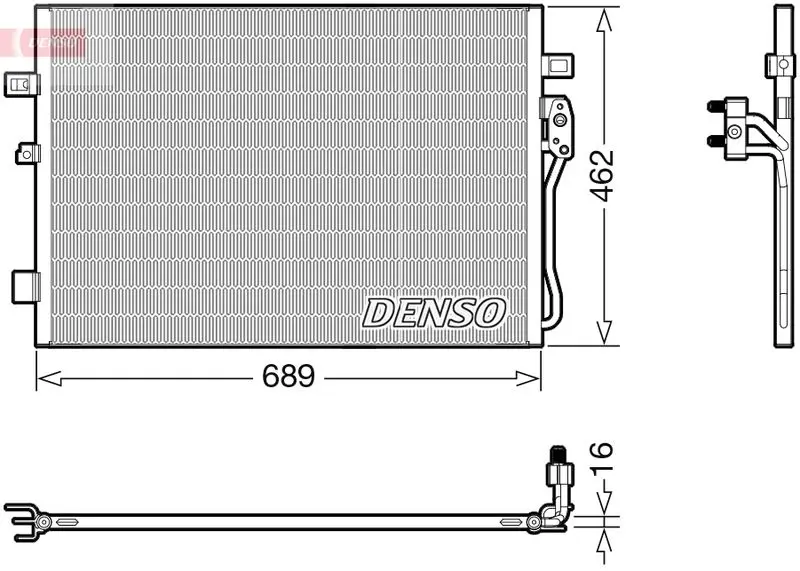 DENSO DCN14003 Радиатор кондиционера