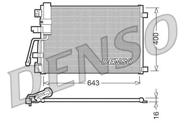 DENSO DCN23041 Радиатор кондиционера