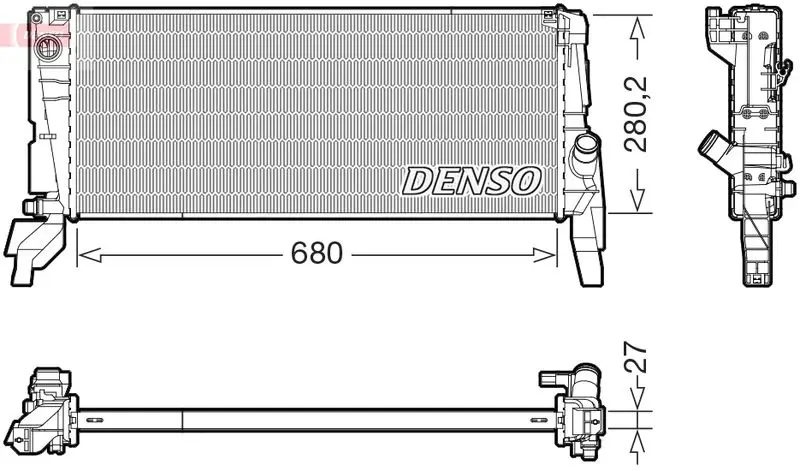 DRM05074 Радиатор, охлаждение двигателя