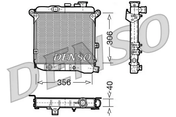 DENSO DRM09163 Радиатор двигателя