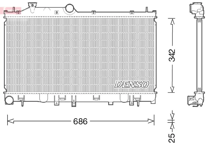 DENSO DRM41033 Радиатор, охлаждение двигателя