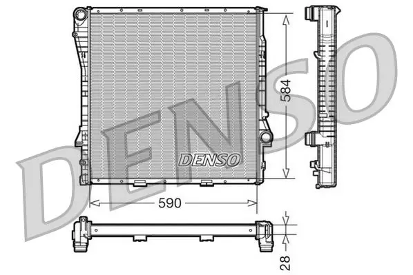DRM05115 Радиатор BMW E53 3.0/4.4/3.0D