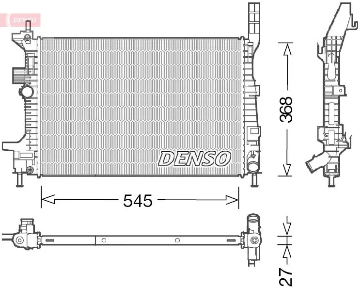 Denso DRM10029 Радиатор охлаждения двигателя