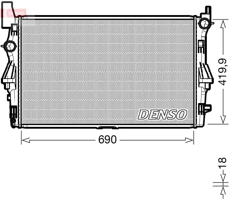 DENSO DRM17114 Радиатор, охлаждение двигателя