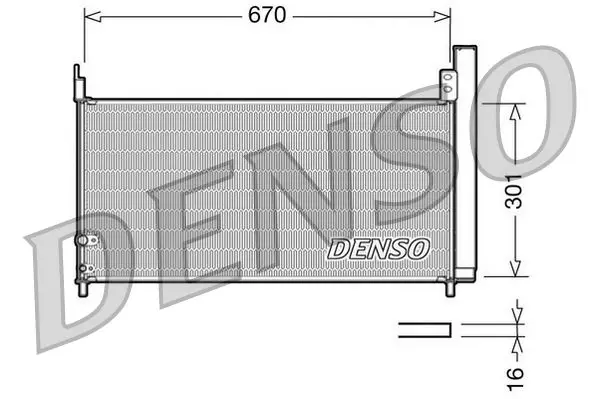 Denso DCN40002 Радиатор кондиционера HONDA: