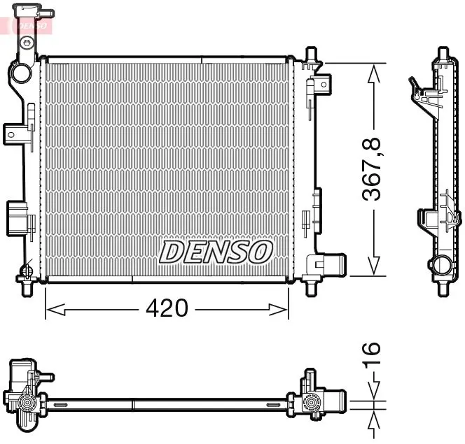 Denso DRM43005 Радиатор охлаждения двигателя
